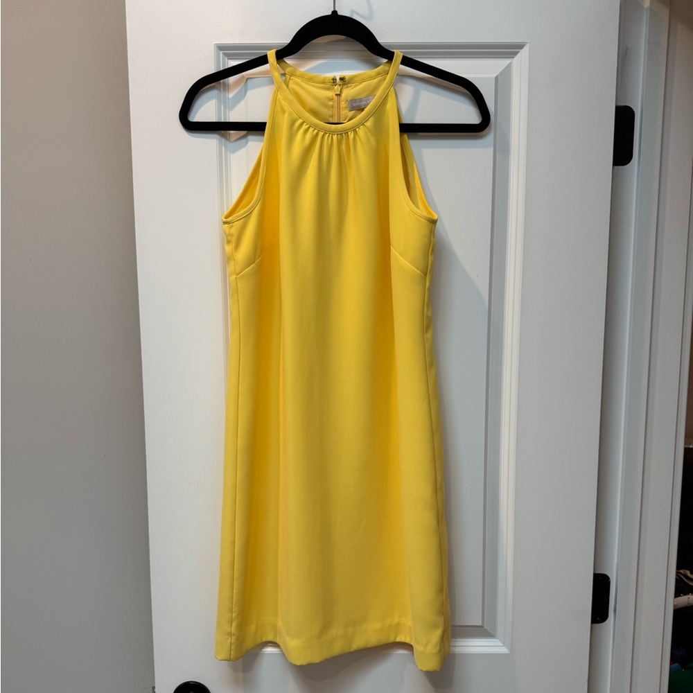 Banana Republic Sunny Yellow shift halter dress size 0